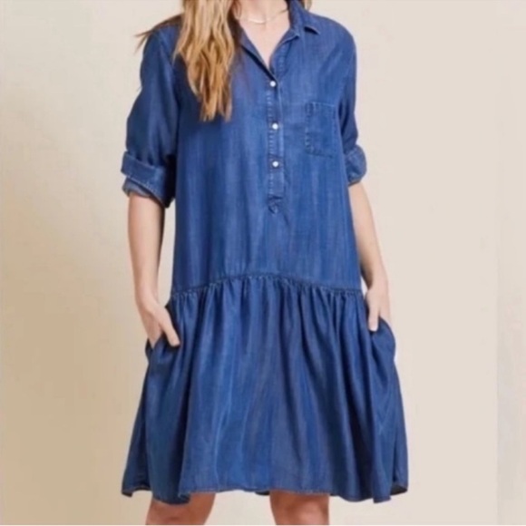 Grayson The Changemaker Dress Liquid Lyocell Blue Size 02 / S - Picture 2 of 14